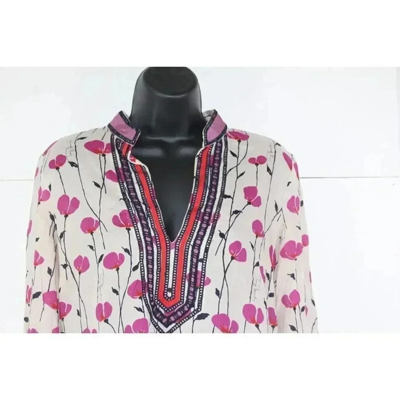ladies TORY BURCH v-neck blouse size 6 - Picture 2 of 11